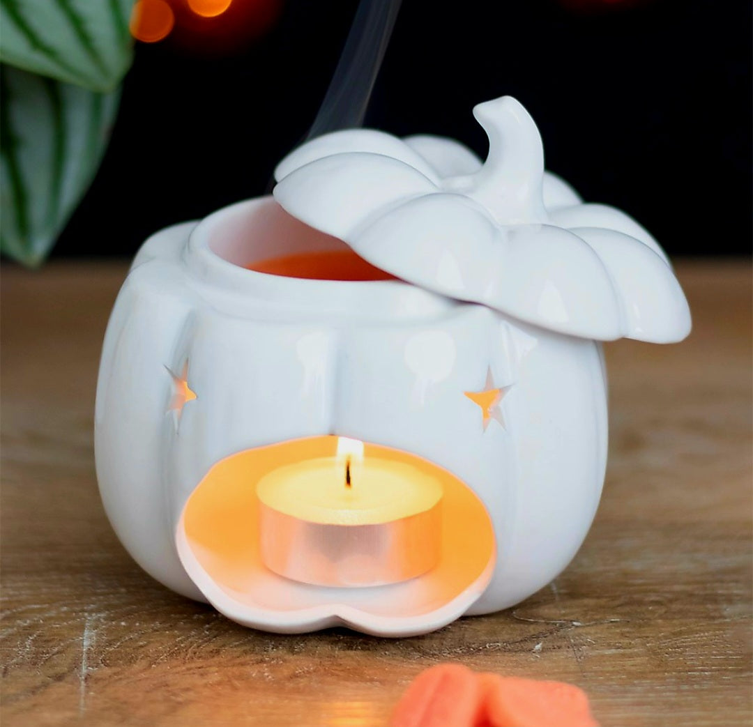 White Pumpkin Ceramic Burner π
