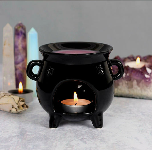 Black Cauldron Tealight Burner