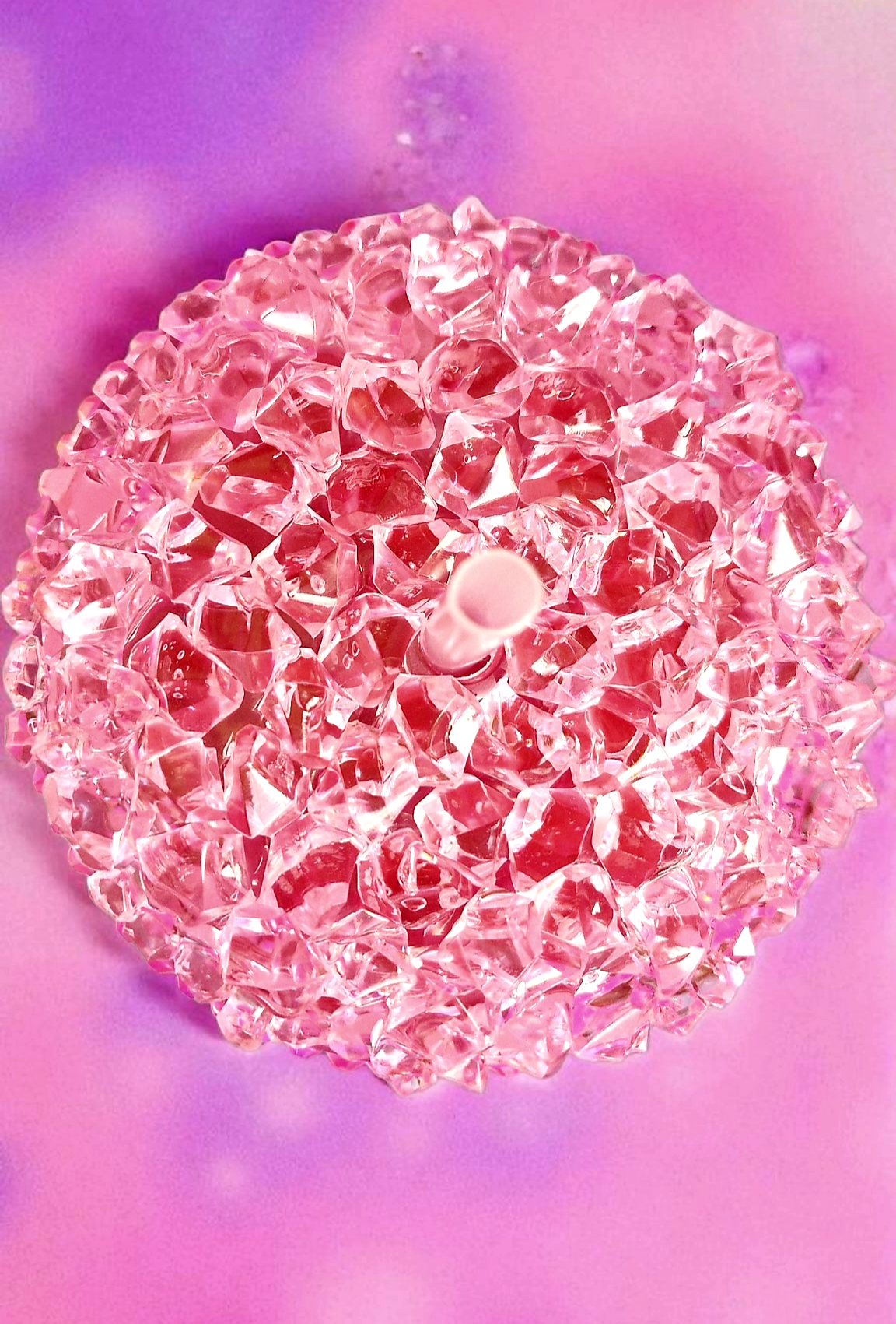 🐾pink glitter Marie no-globe tumbler🐾